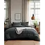 Microvezel dekbedovertrek Washed Tufted - antraciet