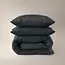 Dekbedovertrek Washed Tufted - Antraciet - Microvezel