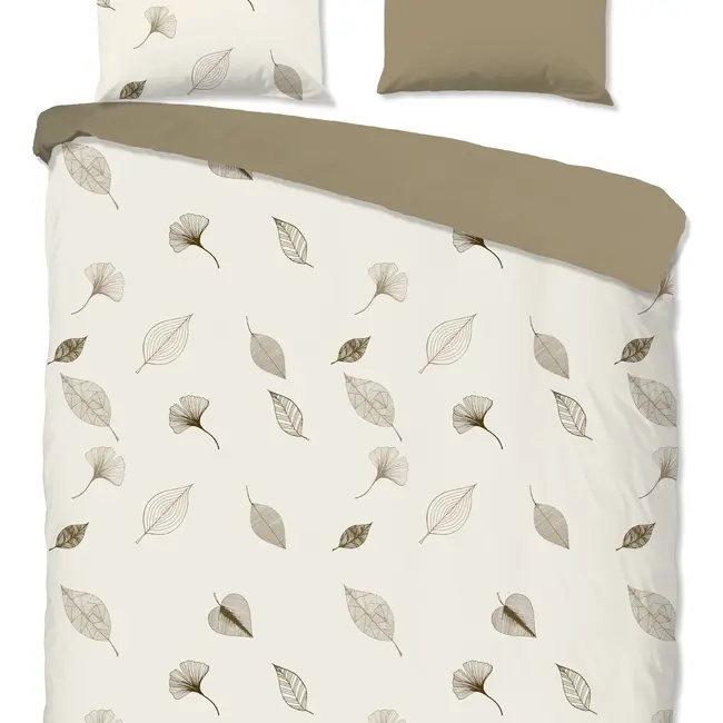 Katoen dekbedovertrek Saar bladeren