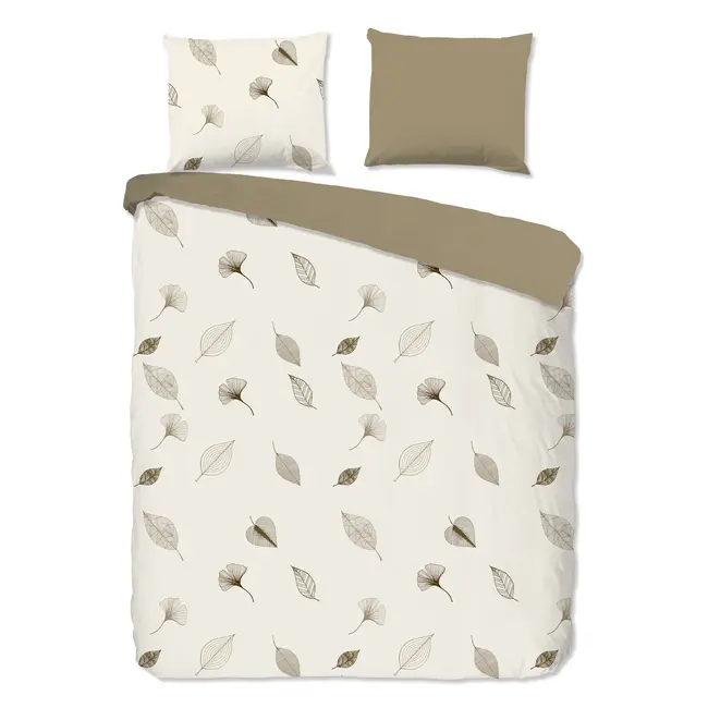 Katoen dekbedovertrek Saar bladeren