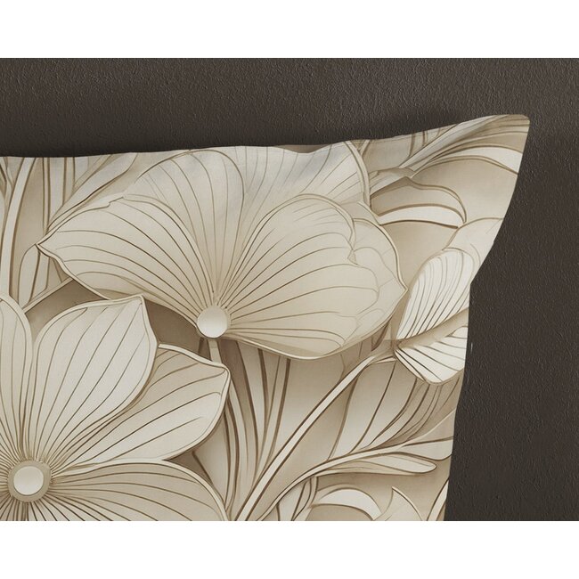 Katoen dekbedovertrek Artdeco - taupe