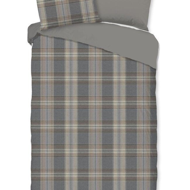 Katoen dekbedovertrek Jacoba geruit