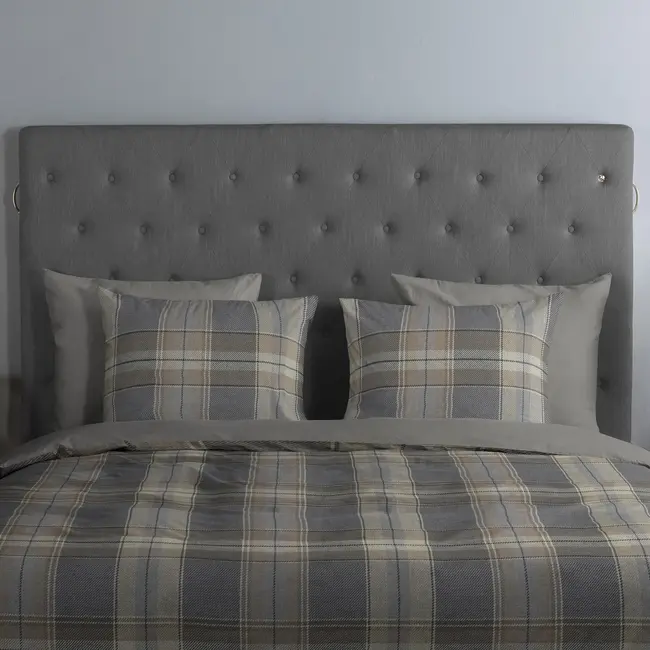 Katoen dekbedovertrek Jacoba geruit