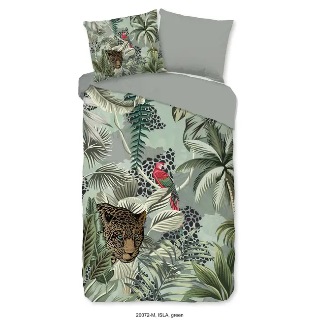 Microvezel dekbedovertrek Isla jungle - groen