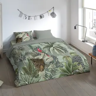 Pure Dekbedovertrek Isla jungle - groen - microvezel