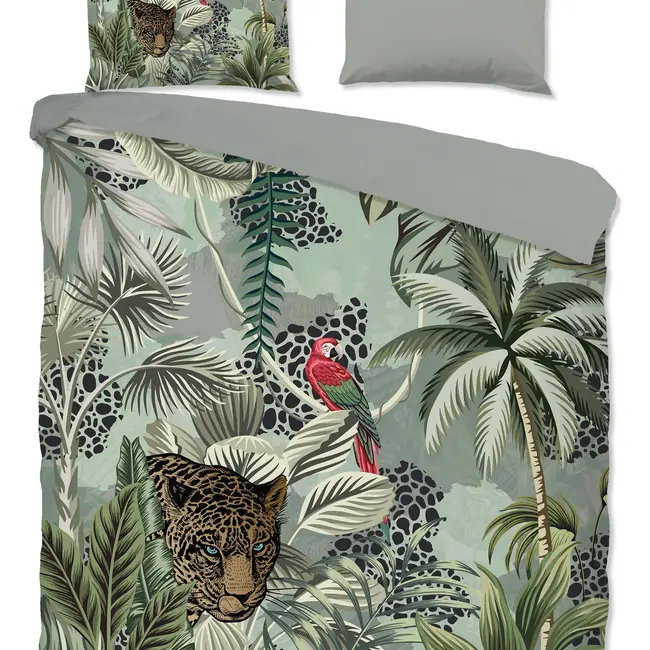Dekbedovertrek Isla jungle - groen - microvezel
