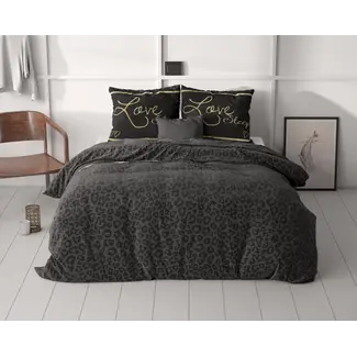 Sleeptime Microvezel  dekbedovertrek Dark Sleep - zwart