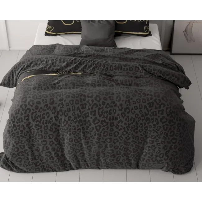 Microvezel  dekbedovertrek Dark Sleep - zwart