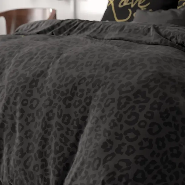 Microvezel  dekbedovertrek Dark Sleep - zwart