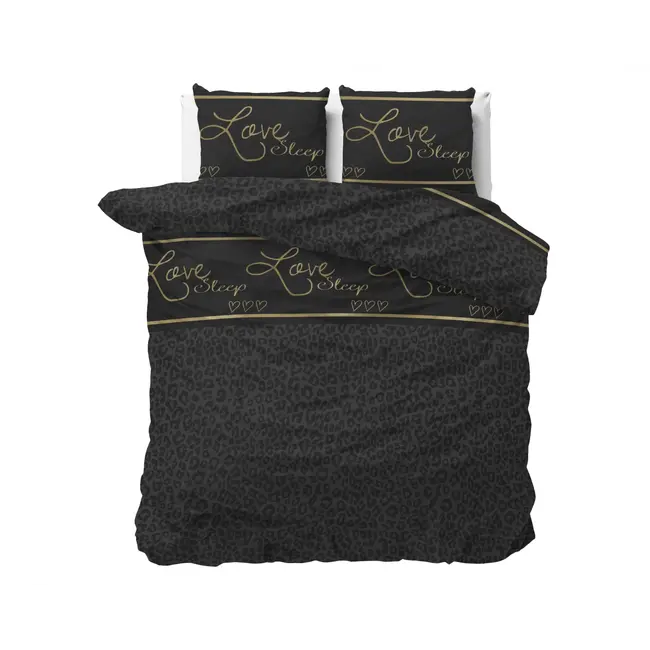 Microvezel  dekbedovertrek Dark Sleep - zwart