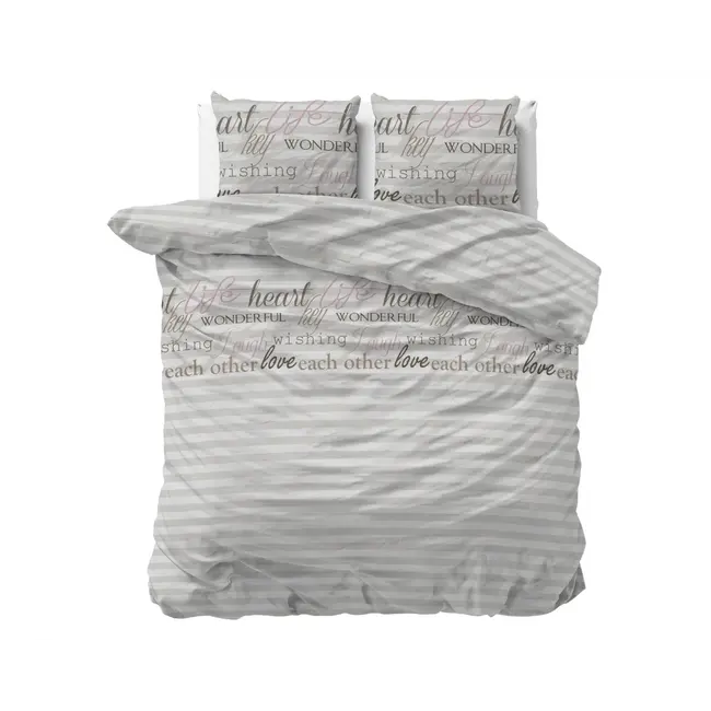 Microvezel dekbedovertrek Pinky Words