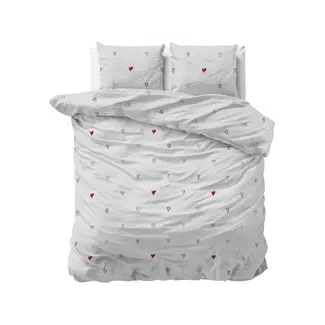 Sleeptime Dekbedovertrek Hearts Everywhere Wit – microvezel - 1-persoons (140x220 + 60x70 cm) Sleeptime Dekbedovertrek Hearts Everywhere Wit – microvezel - 1-persoons (140x220 + 60x70 cm)