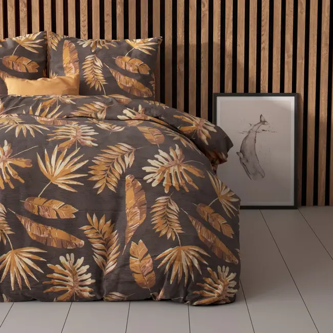 Microvezel dekbedovertrek Luisa goud