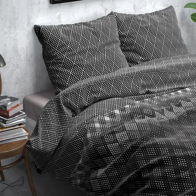 Flanellen dekbedovertrek Cheng  - Lits-Jumeaux (240x220 + 2st. 60x70 cm)