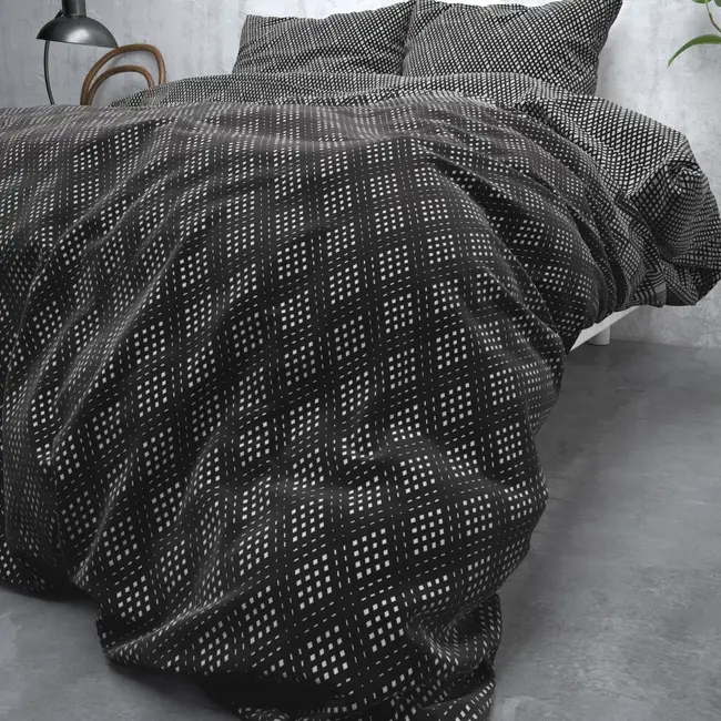 Flanellen dekbedovertrek Cheng  - Lits-Jumeaux (240x220 + 2st. 60x70 cm)