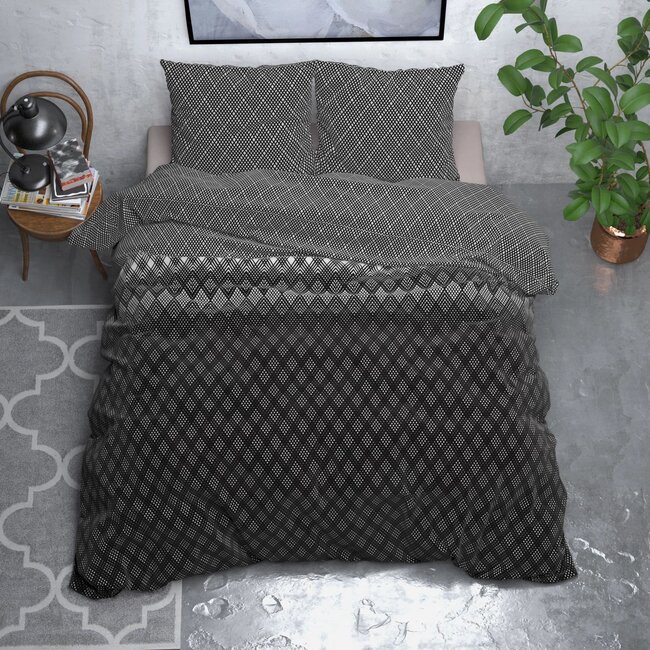 Flanellen dekbedovertrek Cheng  - Lits-Jumeaux (240x220 + 2st. 60x70 cm)