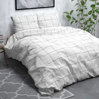 Sleeptime Flanellen dekbedovertrek Deep Check - Lits-Jumeaux (240x220 + 2st. 60x70 cm)