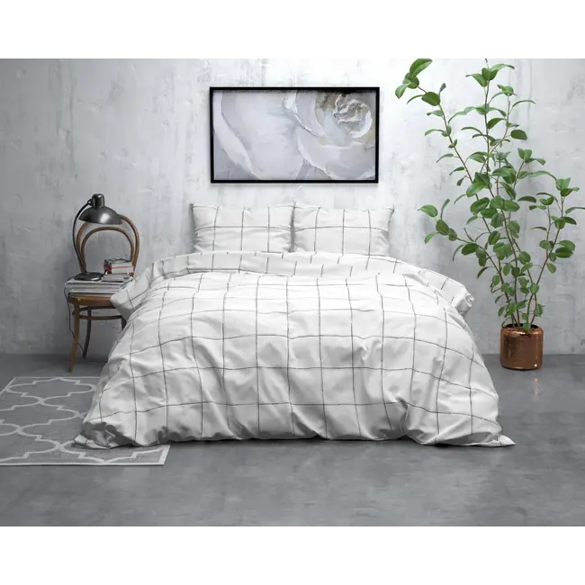 Flanellen dekbedovertrek Deep Check - Lits-Jumeaux (240x220 + 2st. 60x70 cm)