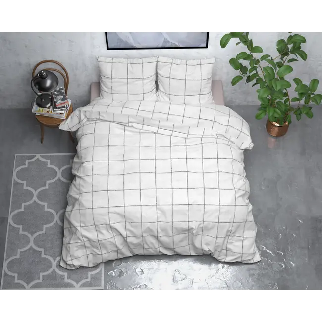 Flanellen dekbedovertrek Deep Check - Lits-Jumeaux (240x220 + 2st. 60x70 cm)