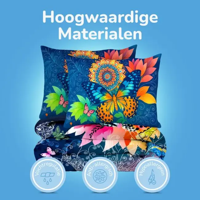 Microvezel dekbedovertrek Butterfly Kingdom