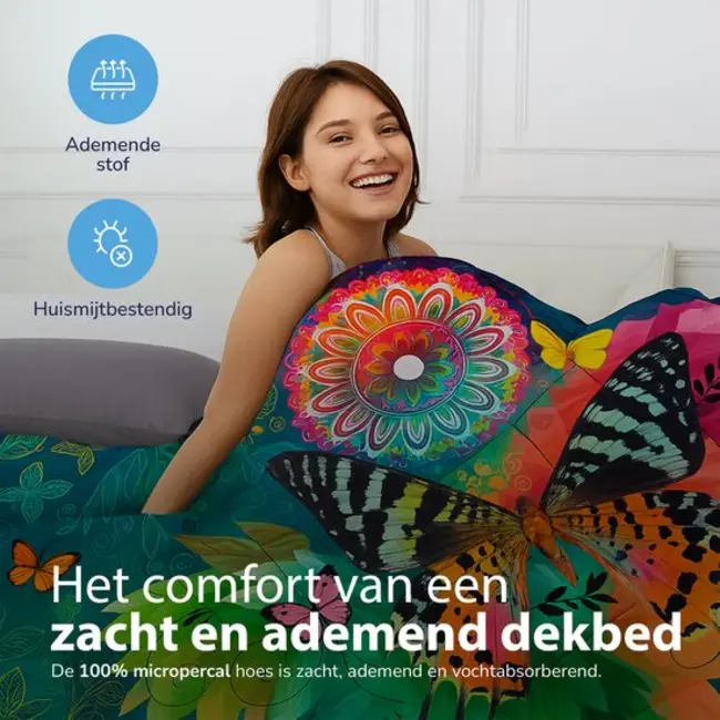 Dekbedovertrek Butterfly Kingdom - microvezel