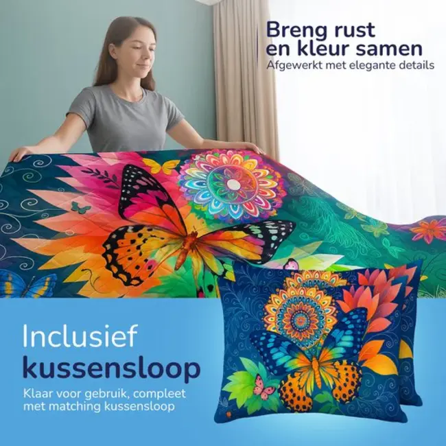 Dekbedovertrek Butterfly Kingdom - microvezel