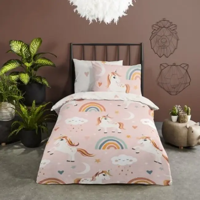 Dekbedovertrek Unicorn  Aina- microvezel - 140x220 + 60x70 cm