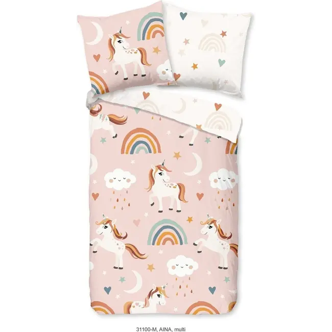 Dekbedovertrek Unicorn  Aina- microvezel - 140x220 + 60x70 cm
