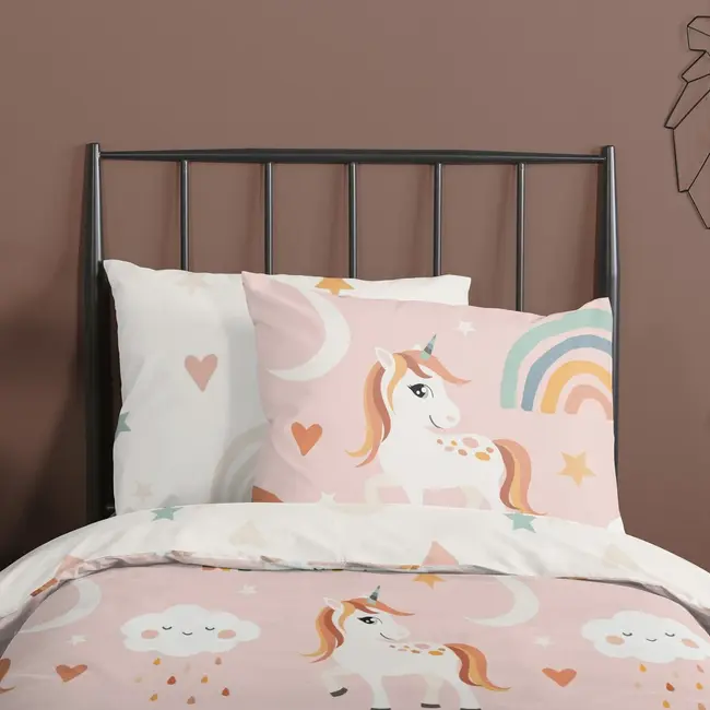 Dekbedovertrek Unicorn  Aina- microvezel - 140x220 + 60x70 cm