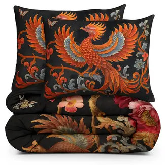 .Decoware® Dekbed zonder overtrek inclusief kussensloop - Phoenix Bloom - microvezel