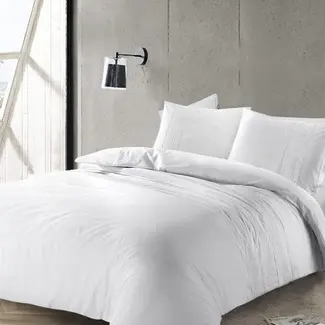 Papillon® Katoen percal dekbedovertrek Madrid wit