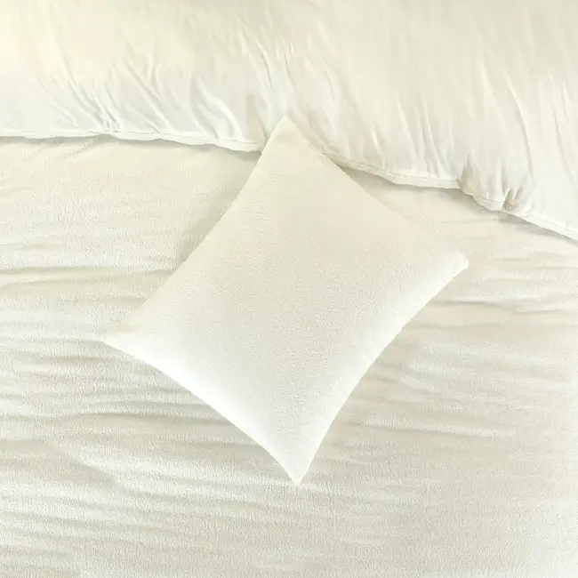 Teddy Fleece dekbedovertrek Billy - Offwhite/Ivoor