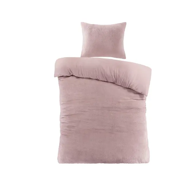 Teddy Fleece dekbedovertrek Billy - roze