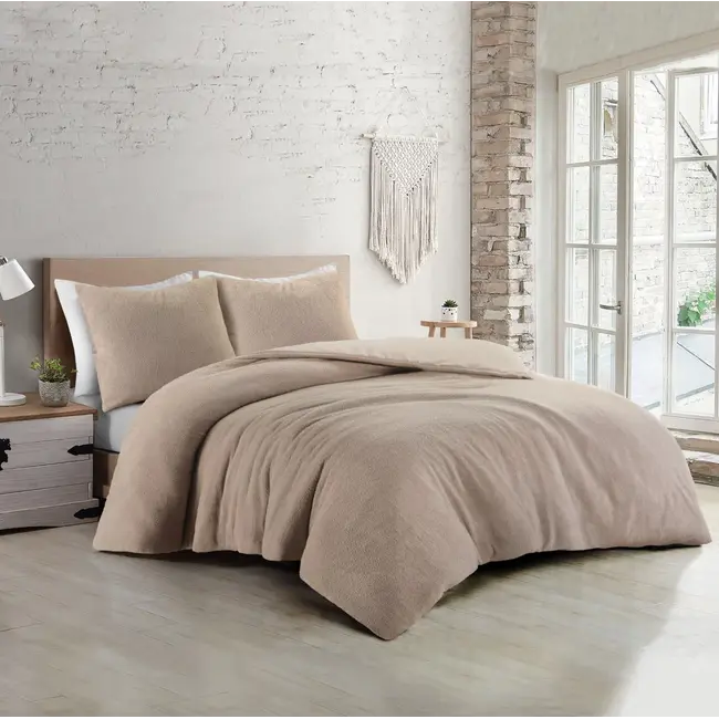 Teddy Fleece dekbedovertrek Billy - zand