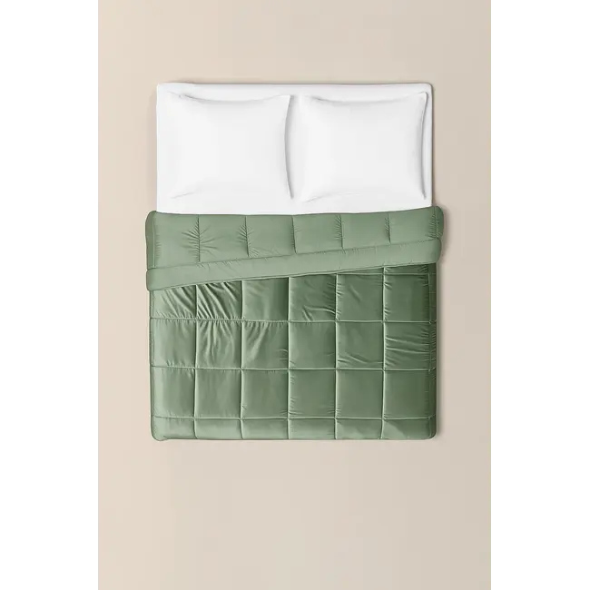 Velvet lazy dekbed - Dekbed en overtrek in 1 - Groen