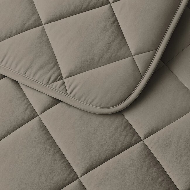 Lazy dekbed zonder overtrek inclusief kussensloop - Taupegrijs