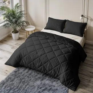 Sleeptime Lazy dekbed zonder overtrek inclusief kussensloop - Zwart