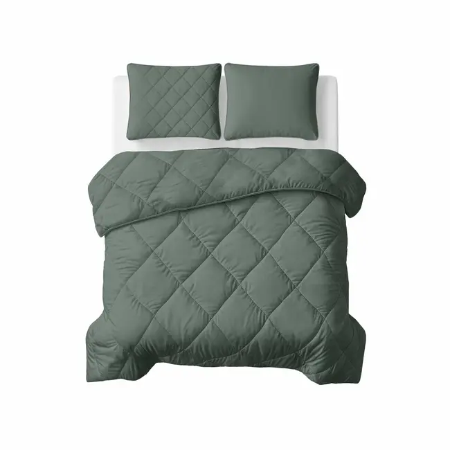 Lazy dekbed zonder overtrek inclusief kussensloop - Groen