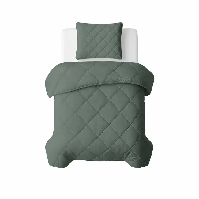 Lazy dekbed zonder overtrek inclusief kussensloop - Groen