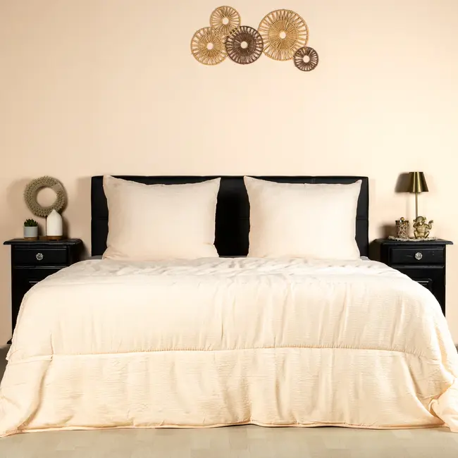 Easy dekbed zonder overtrek inclusief kussensloop - Mousseline - Roze