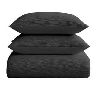 .Decoware® Easy dekbed zonder overtrek inclusief kussensloop - Mousseline - Antraciet