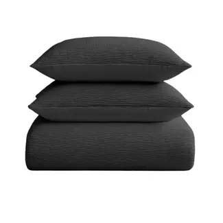 .Decoware® Easy dekbed zonder overtrek inclusief kussensloop - Mousseline - Antraciet