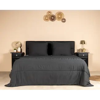 .Decoware® Easy dekbed zonder overtrek inclusief kussensloop - Mousseline - Antraciet