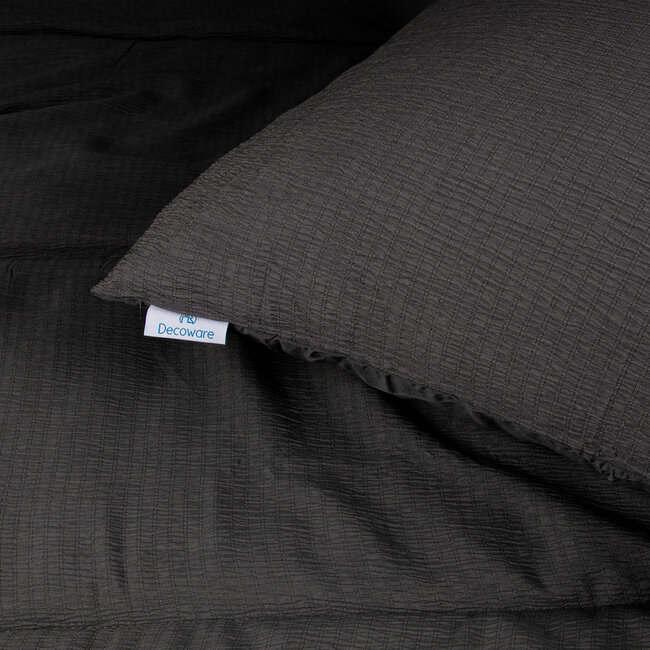 Easy dekbed zonder overtrek inclusief kussensloop - Mousseline - Antraciet