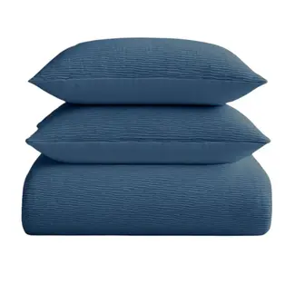 .Decoware® Easy dekbed zonder overtrek inclusief kussensloop - Mousseline - Petrol