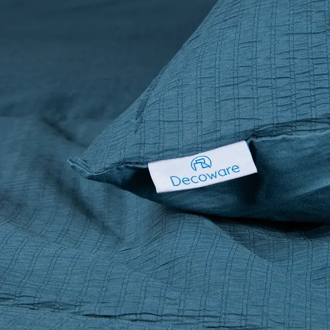 Easy dekbed zonder overtrek inclusief kussensloop - Mousseline - Petrol