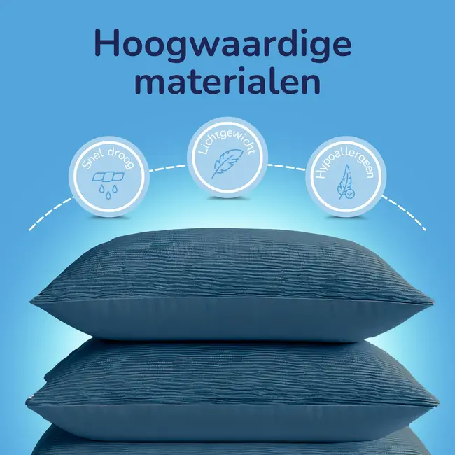 Easy dekbed zonder overtrek inclusief kussensloop - Mousseline - Petrol