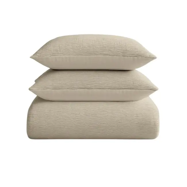 Easy dekbed zonder overtrek inclusief kussensloop - Mousseline - Taupe