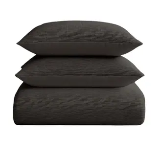 .Decoware® Easy dekbed zonder overtrek inclusief kussensloop - Mousseline - Chocolade bruin