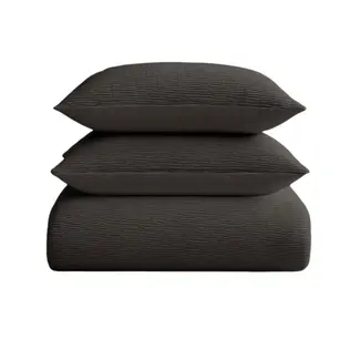 .Decoware® Easy dekbed zonder overtrek inclusief kussensloop - Mousseline - Chocolade bruin